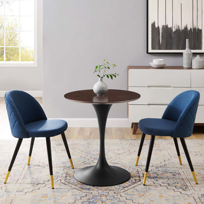 Lippa 28" Wood Dining Table, Wood, Black Dark Brown, 20639