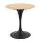 Lippa 28" Wood Dining Table, Wood, Balck Brown Natural, 20640