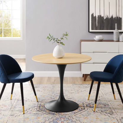 Lippa 36" Wood Dining Table, Wood, Balck Brown Natural, 20642