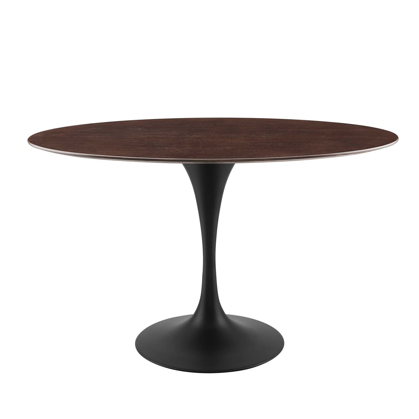 Lippa 48" Wood Oval Dining Table, Wood, Black Dark Brown, 20643