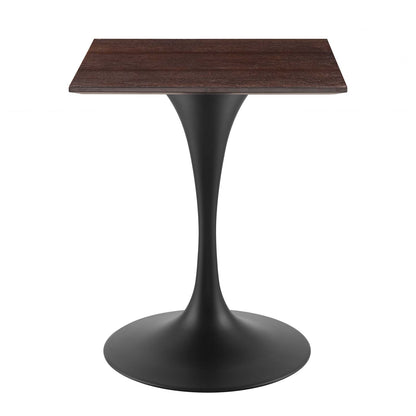 Lippa 24" Wood Square Dining Table, Wood, Black Dark Brown, 20645