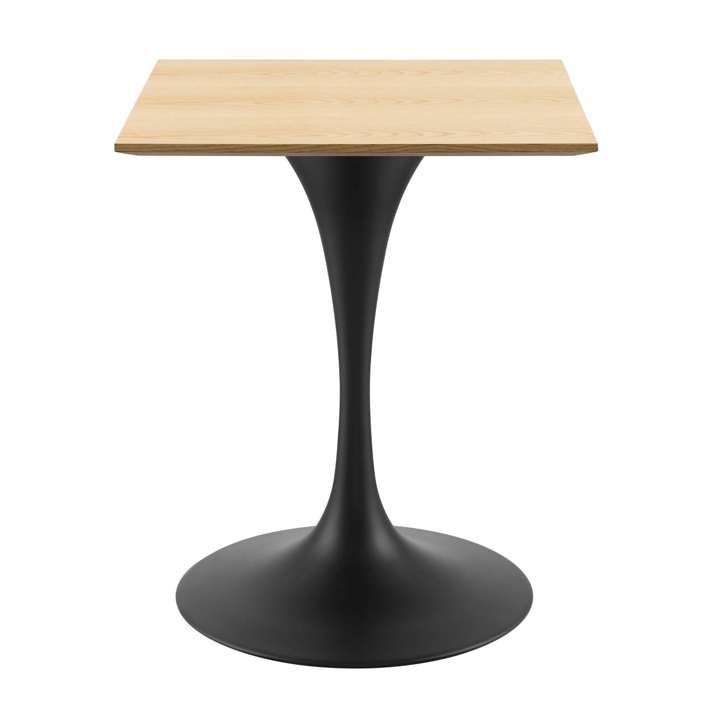 Lippa 24" Wood Square Dining Table, Wood, Balck Brown Natural, 20646