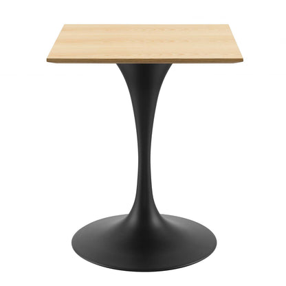 Lippa 24" Wood Square Dining Table, Wood, Balck Brown Natural, 20646