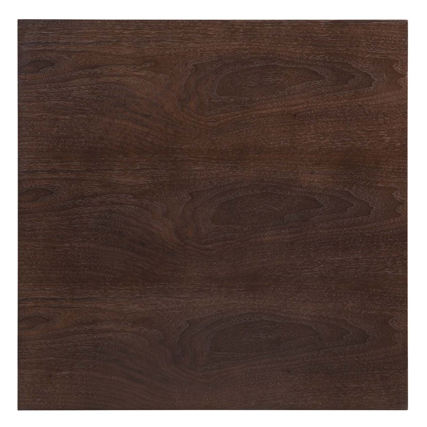 Lippa 28" Wood Square Dining Table, Wood, Black Dark Brown, 20647