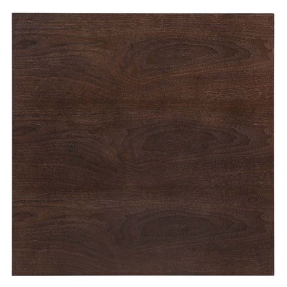 Lippa 28" Wood Square Dining Table, Wood, Black Dark Brown, 20647