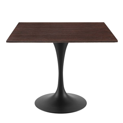 Lippa 36" Wood Square Dining Table, Wood, Black Dark Brown, 20649