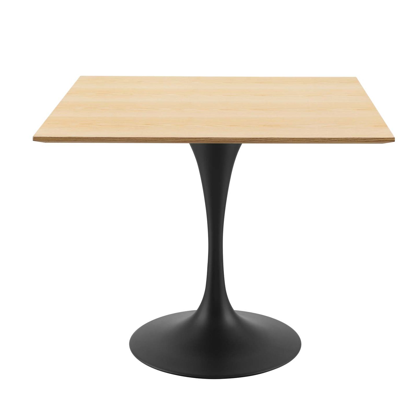 Lippa 36" Wood Square Dining Table, Wood, Balck Brown Natural, 20650