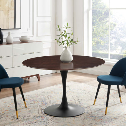 Lippa 47" Wood Dining Table, Wood, Black Dark Brown, 20657