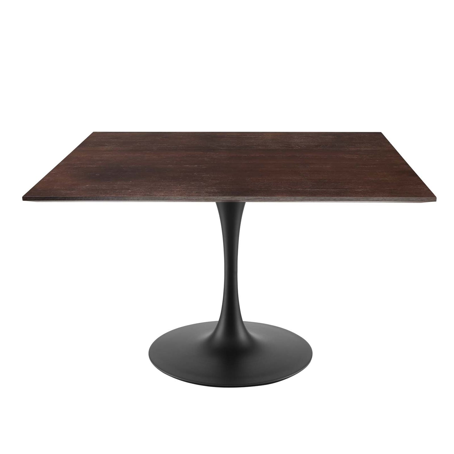 Lippa 47" Wood Square Dining Table, Wood, Black Dark Brown, 20663