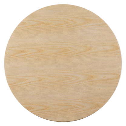 Lippa 36" Wood Coffee Table, Wood, Metal Steel, Balck Brown Natural, 20672