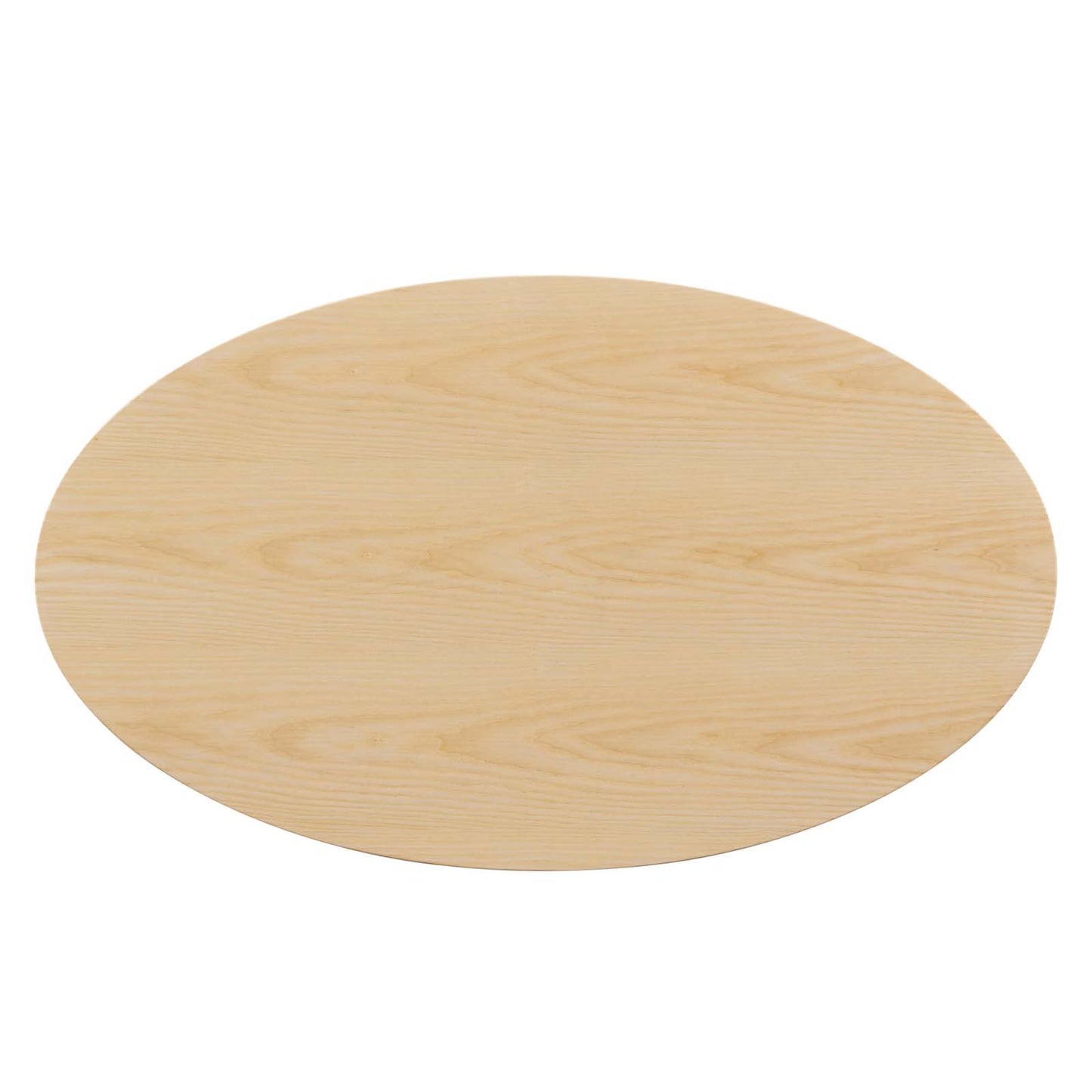 Lippa 48" Wood Oval Coffee Table, Wood, Metal Steel, Balck Brown Natural, 20674