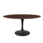 Lippa 60" Wood Oval Dining Table, Wood, Black Dark Brown, 20678