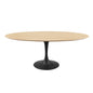 Lippa 78" Wood Oval Dining Table, Wood, Balck Brown Natural, 20681