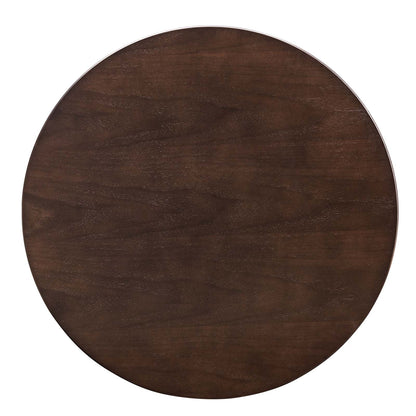 Lippa 28" Wood Bar Table, Wood, Metal Steel, Black Dark Brown, 20683