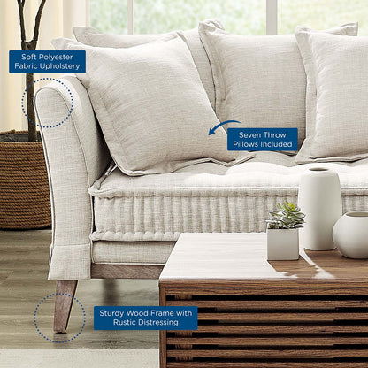Rowan Fabric Sofa, Fabric, Beige, 23150