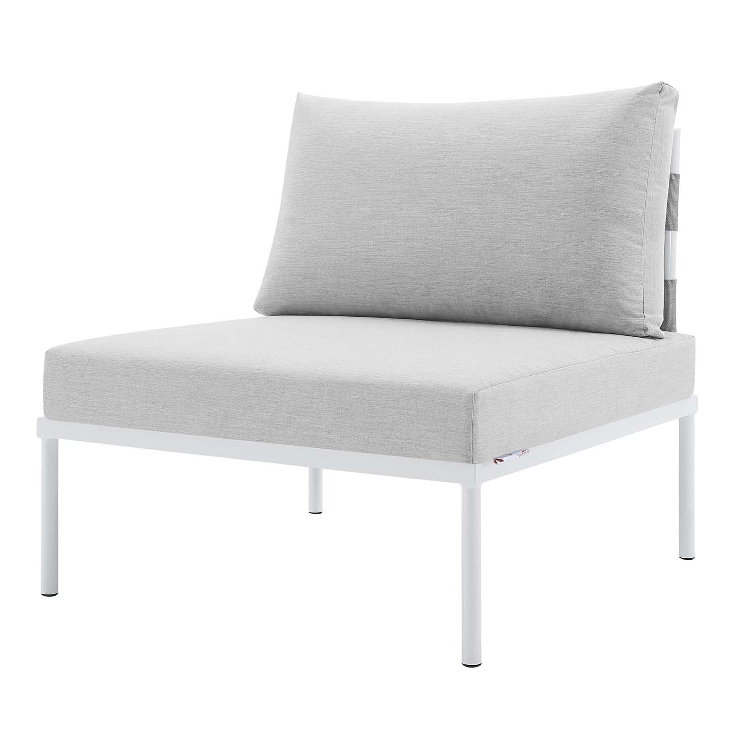 Harmony 8-Piece Sunbrella® Outdoor Patio All Mesh Sectional Sofa Set, Aluminum, Metal, Steel, Grey Gray, 20761