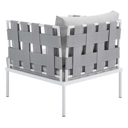 Harmony Sunbrella® Outdoor Patio Aluminum Armchair, Aluminum, Metal, Steel, Grey Gray, 20791