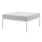 Harmony Sunbrella® Outdoor Patio Aluminum Ottoman, Aluminum, Metal, Steel, Grey Gray, 20817
