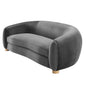 Abundant Performance Velvet Sofa, Velvet, Dark Grey Gray, 23132