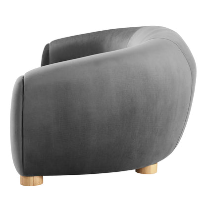 Abundant Performance Velvet Sofa, Velvet, Dark Grey Gray, 23132