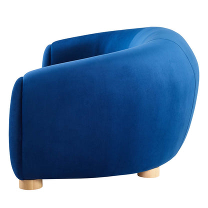 Abundant Performance Velvet Sofa, Velvet, Blue Navy, 23133