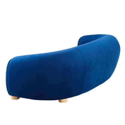 Abundant Performance Velvet Sofa, Velvet, Blue Navy, 23133