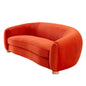 Abundant Performance Velvet Sofa, Velvet, Orange, 23134