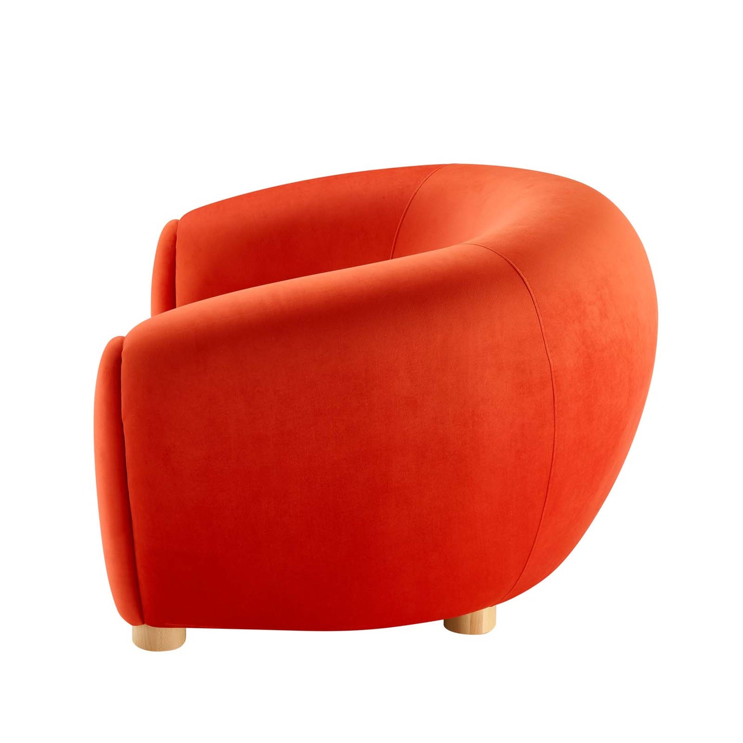 Abundant Performance Velvet Armchair, Velvet, Orange, 23139