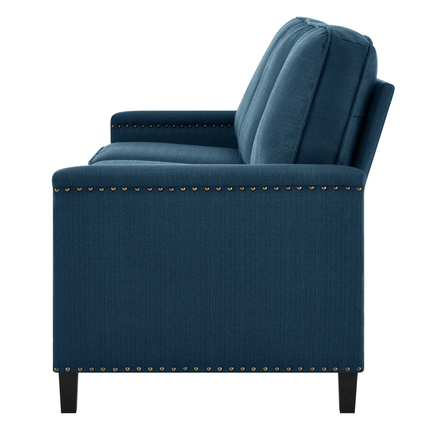 Ashton Upholstered Fabric Sofa, Fabric, Navy Blue, 20819