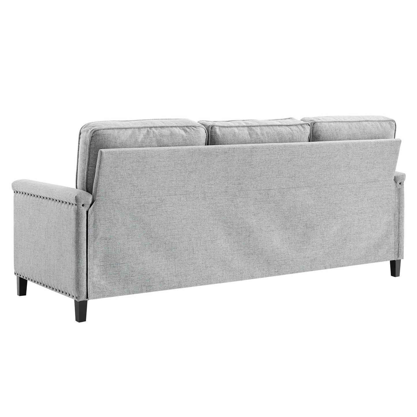 Ashton Upholstered Fabric Sofa, Fabric, Light Grey Gray, 20822