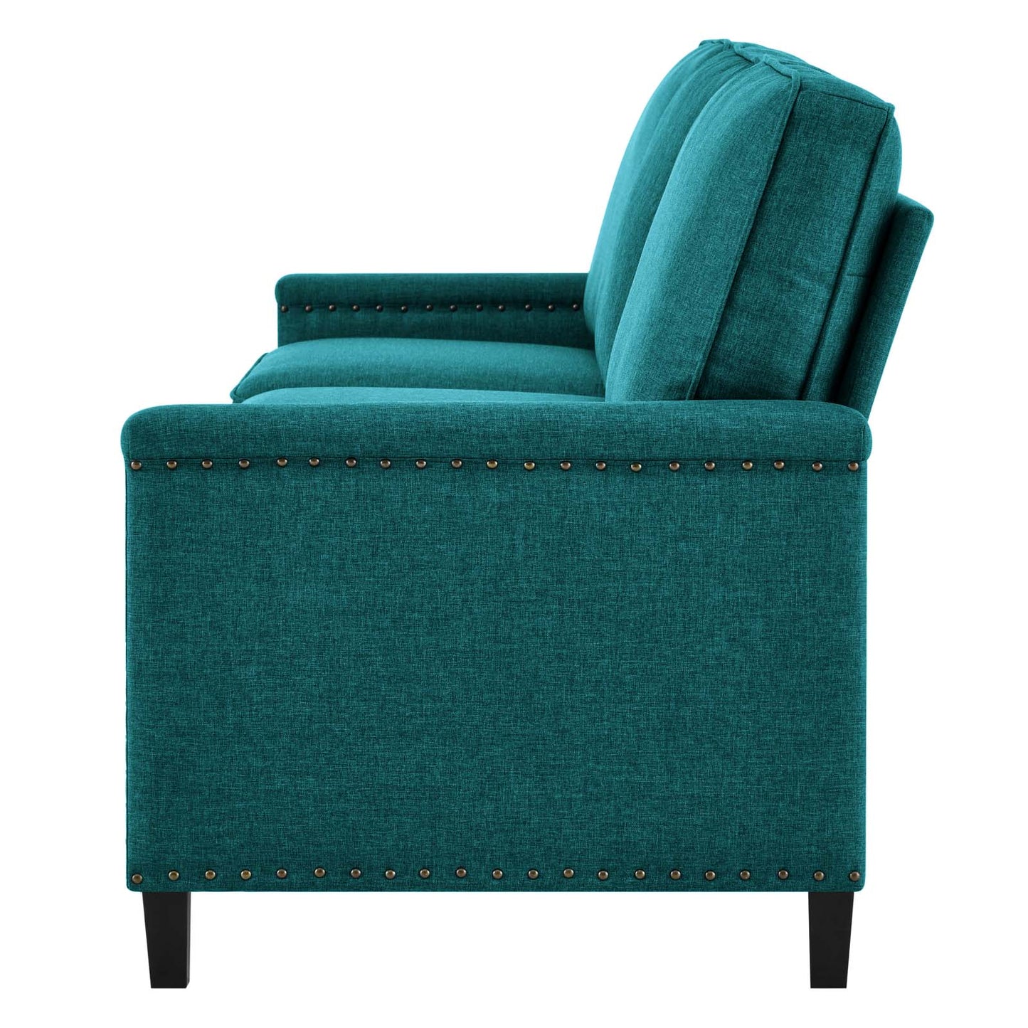 Ashton Upholstered Fabric Sofa, Fabric, Teal Blue, 20823