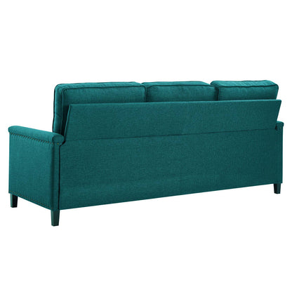 Ashton Upholstered Fabric Sofa, Fabric, Teal Blue, 20823