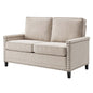Ashton Upholstered Fabric Loveseat, Fabric, Beige, 20827