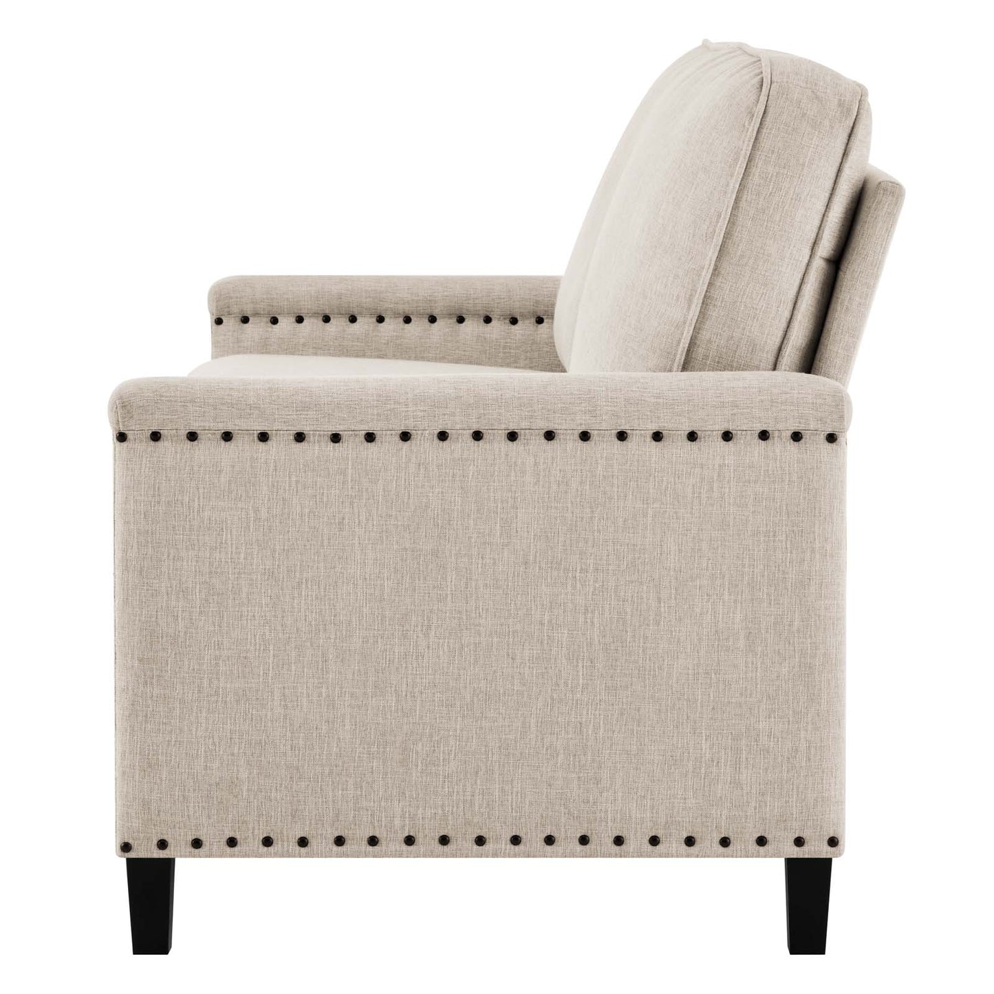 Ashton Upholstered Fabric Loveseat, Fabric, Beige, 20827