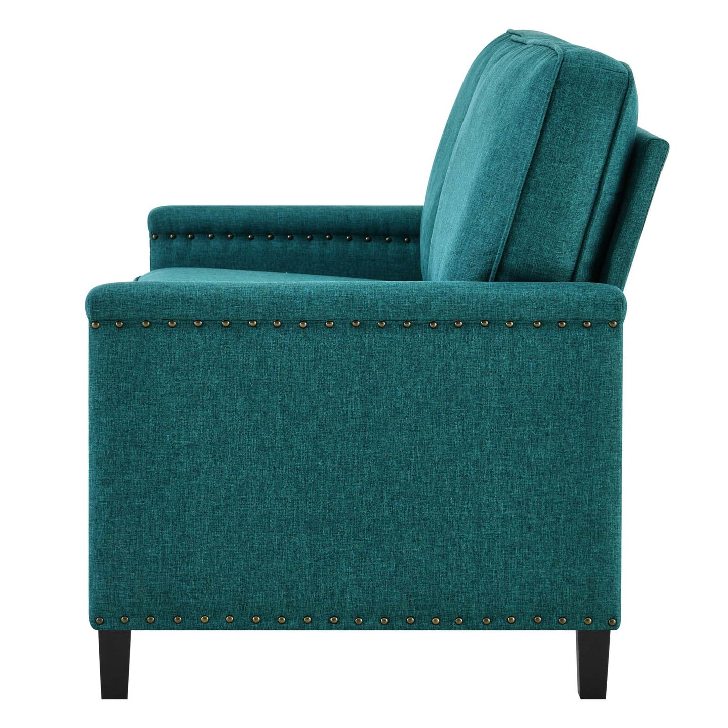 Ashton Upholstered Fabric Loveseat, Fabric, Teal Blue, 20830
