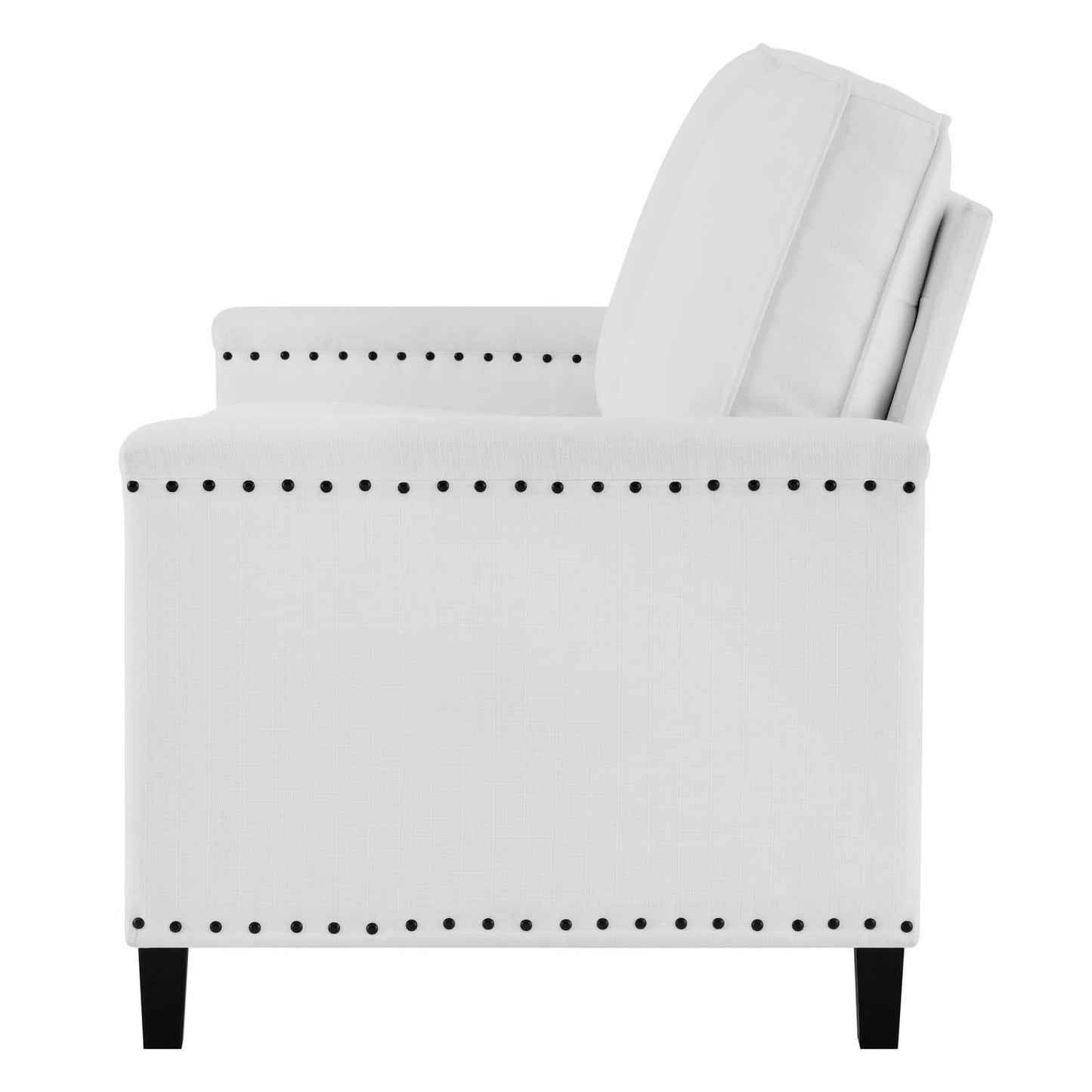 Ashton Upholstered Fabric Loveseat, Fabric, White, 20831