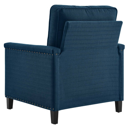 Ashton Upholstered Fabric Armchair, Fabric, Navy Blue, 20833
