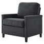 Ashton Upholstered Fabric Armchair, Fabric, Dark Grey Gray, 20835