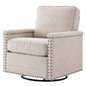 Ashton Upholstered Fabric Swivel Chair, Fabric, Beige, 20841
