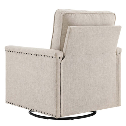 Ashton Upholstered Fabric Swivel Chair, Fabric, Beige, 20841