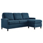 Ashton Upholstered Fabric Sectional Sofa, Fabric, Navy Blue, 20847