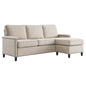 Ashton Upholstered Fabric Sectional Sofa, Fabric, Beige, 20848