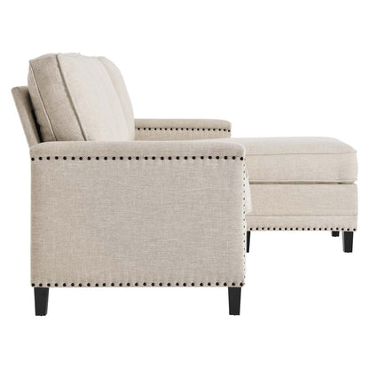 Ashton Upholstered Fabric Sectional Sofa, Fabric, Beige, 20848