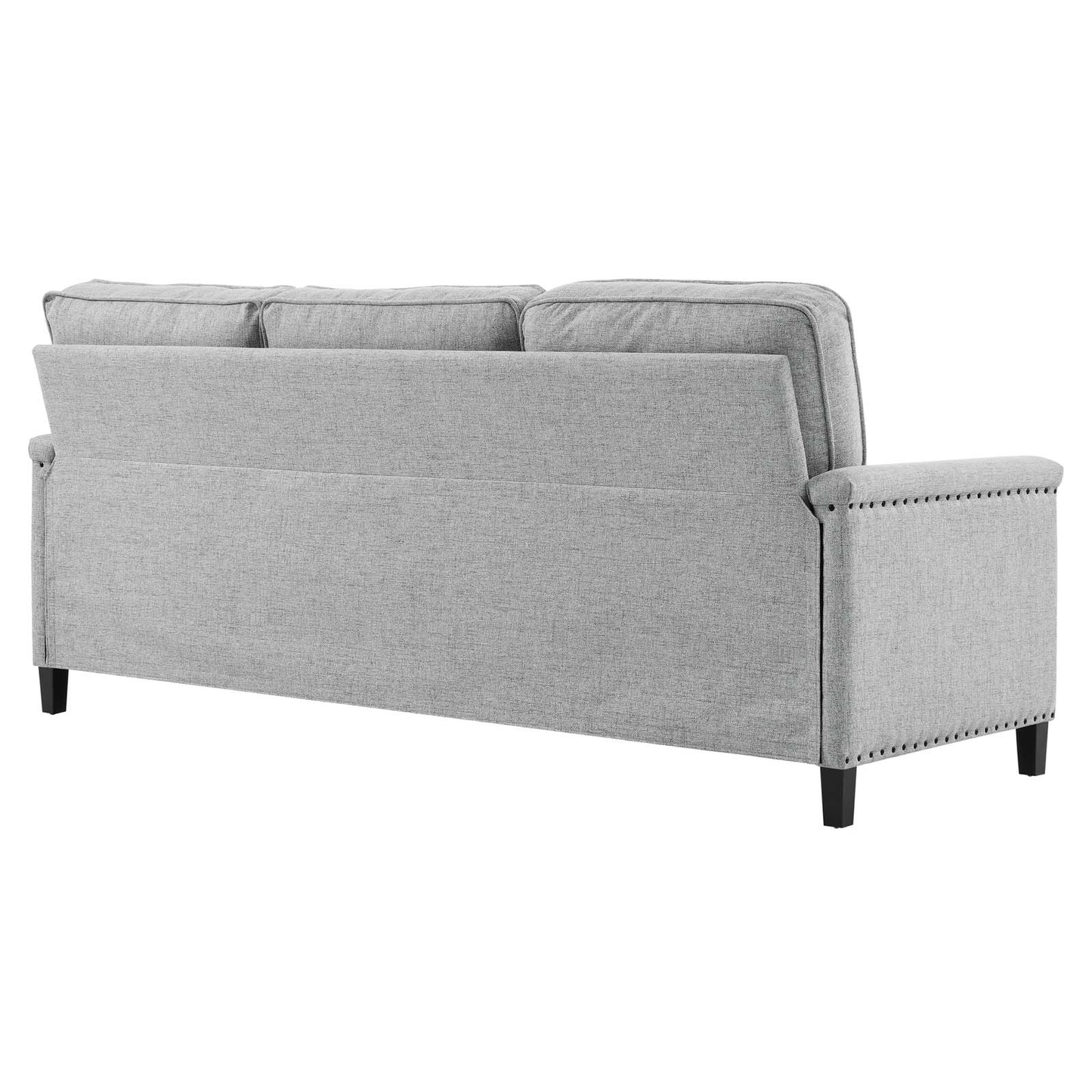 Ashton Upholstered Fabric Sectional Sofa, Fabric, Light Grey Gray, 20850
