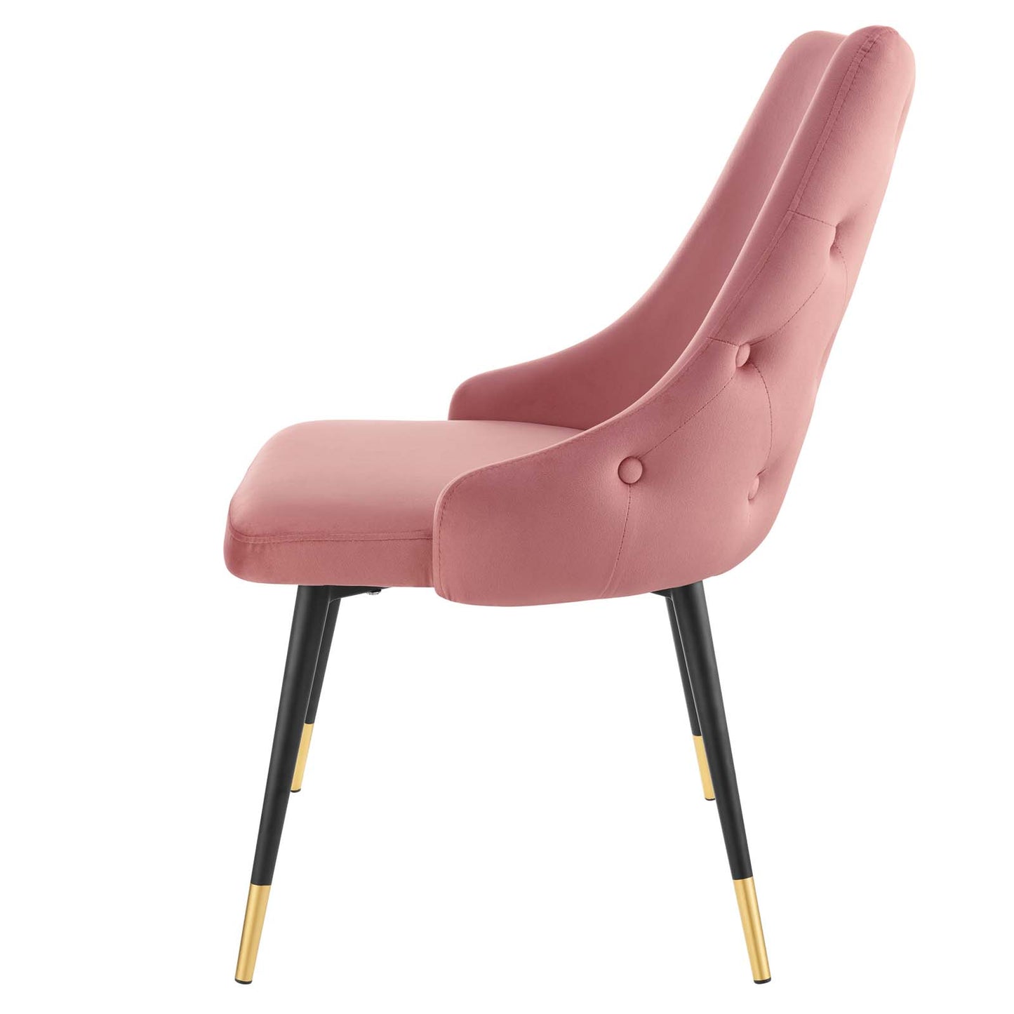 Adorn Dining Side Chair Performance Velvet Set of 2, Velvet, Pink, 20860