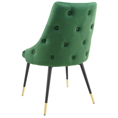 Adorn Dining Side Chair Performance Velvet Set of 2, Velvet, Green, 20861