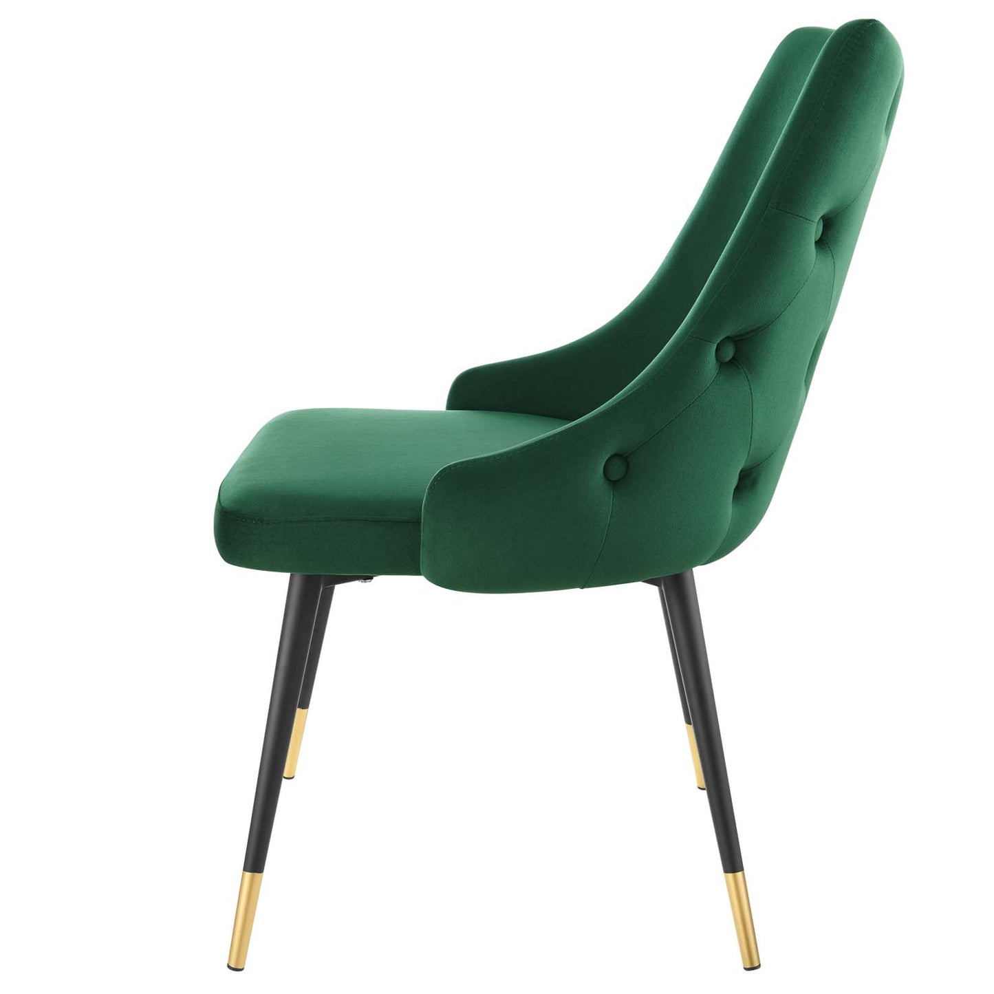 Adorn Dining Side Chair Performance Velvet Set of 2, Velvet, Green, 20862