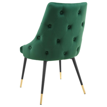 Adorn Dining Side Chair Performance Velvet Set of 2, Velvet, Green, 20862
