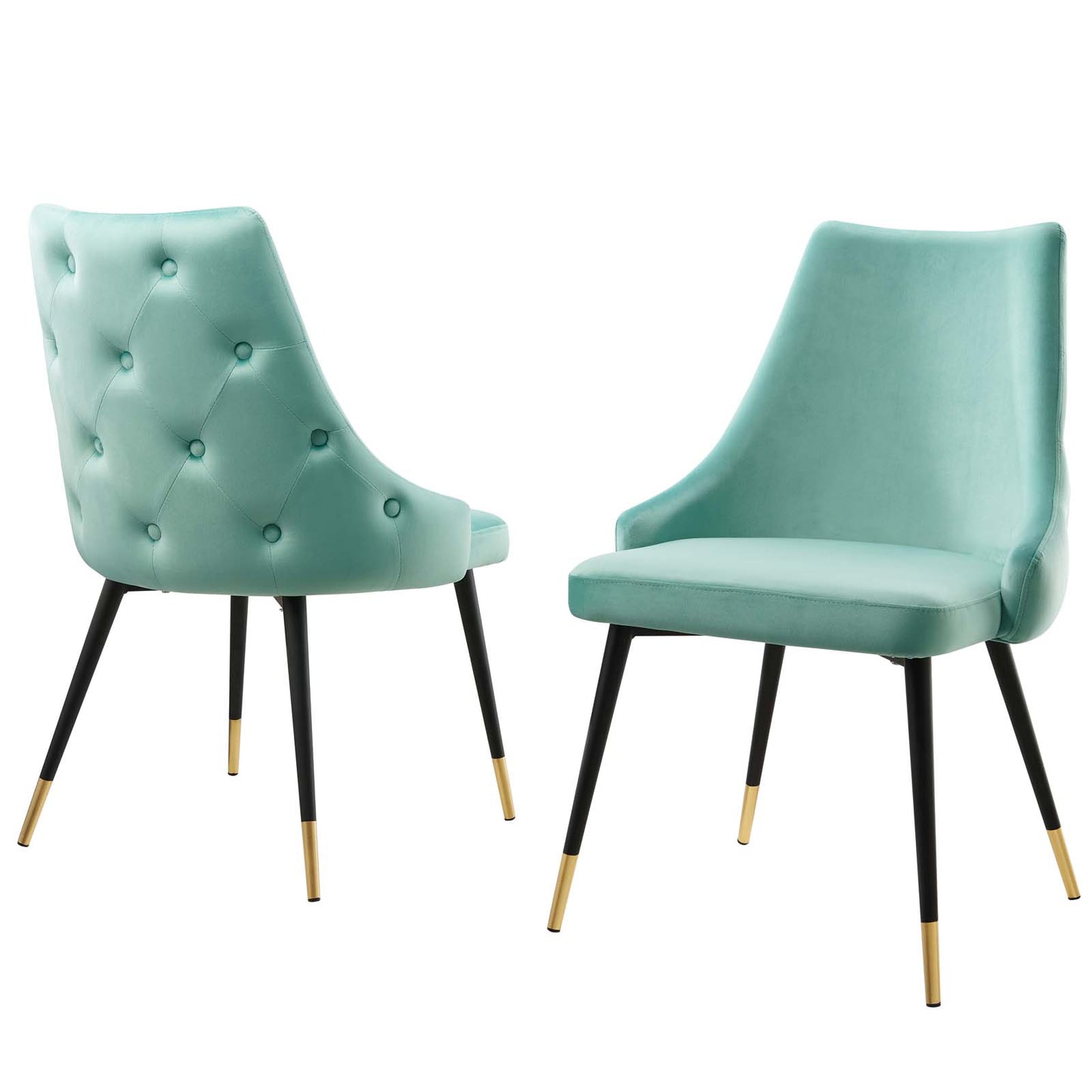 Adorn Dining Side Chair Performance Velvet Set of 2, Velvet, Blue, 20866