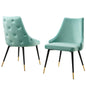 Adorn Dining Side Chair Performance Velvet Set of 2, Velvet, Blue, 20866
